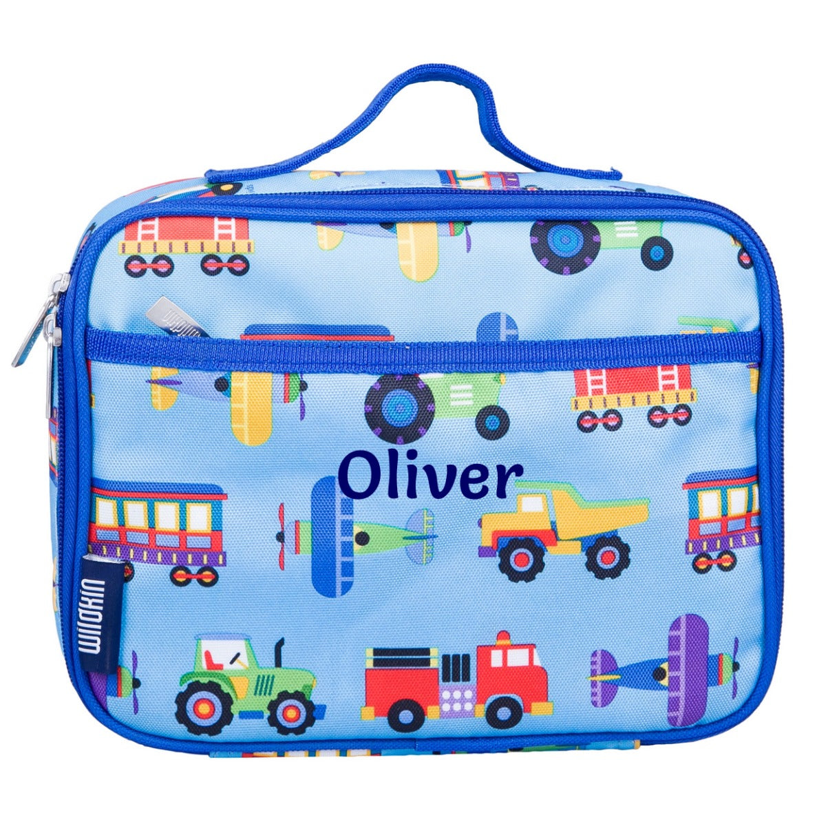 Personalised transport insulated lunch bag for children