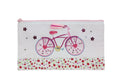 Kids pink floral bicycle pencil case