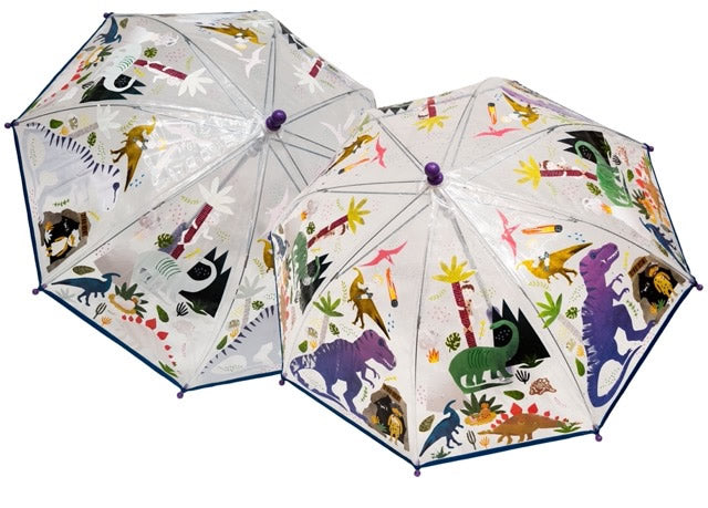 Children's dinosaur colour-changing umbrella