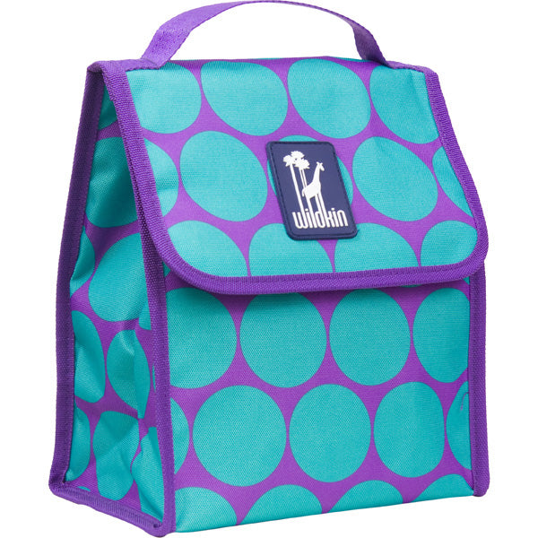 Blue dots insulated lunch bag for children