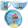 Ole the Viking hand-painted ceramic dinner set for children