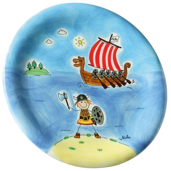 Ole the Viking ceramic plate for children