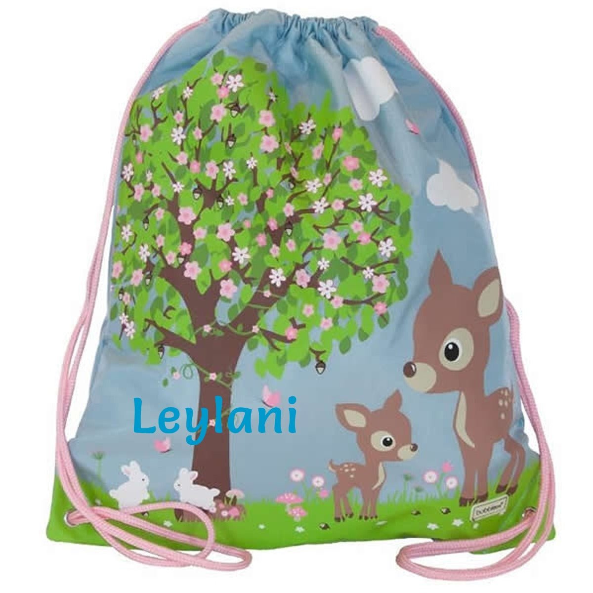Personalised forest friends PE bag for children