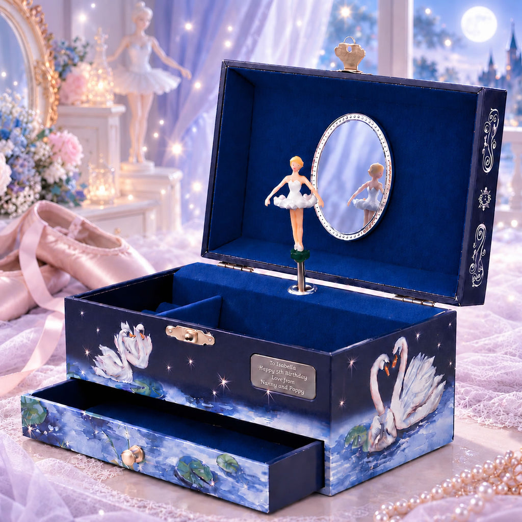 Personalised Girls Musical Jewellery Box - Prima Ballerina, alternate view