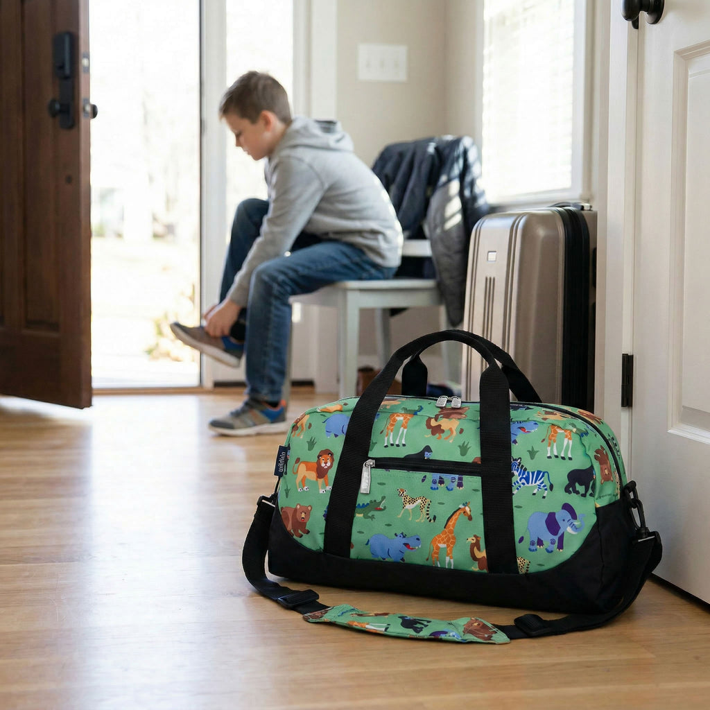 Personalised Kids Jungle Duffle Bag