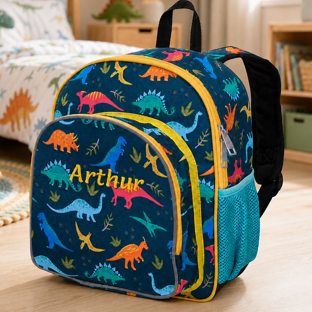 Personalised Toddler Backpack - Jurassic Dinosaur, alternate view