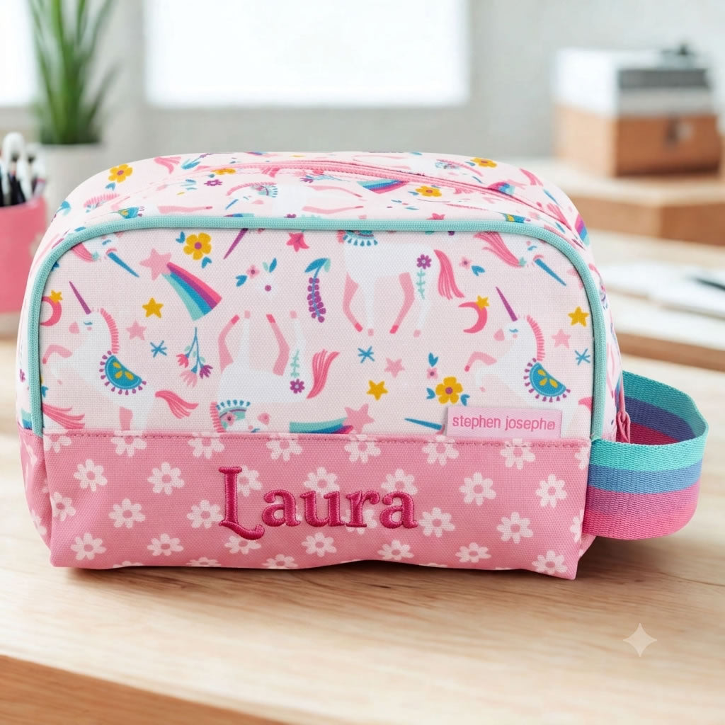 Personalised Kids Unicorn Wash Bag