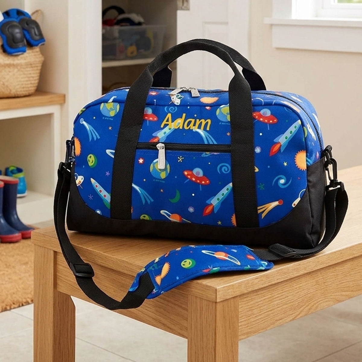 Personalised Kids Space Duffle Bag
