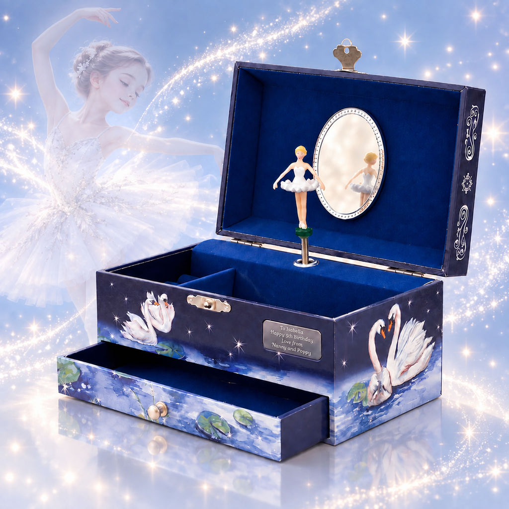 Personalised Girls Musical Jewellery Box - Prima Ballerina, alternate view