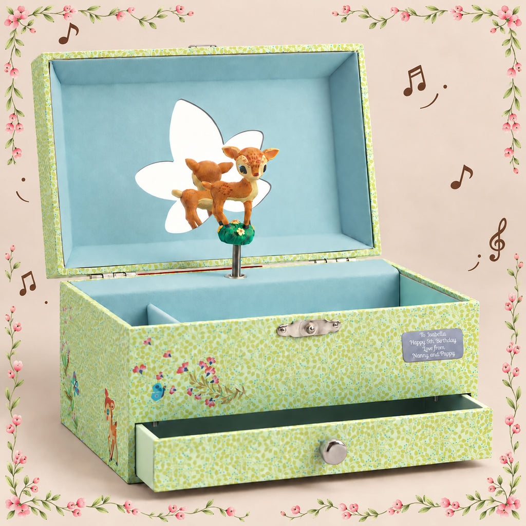 Children's Musical Jewellery Boxes - The Fawn's Song  - Personalisable