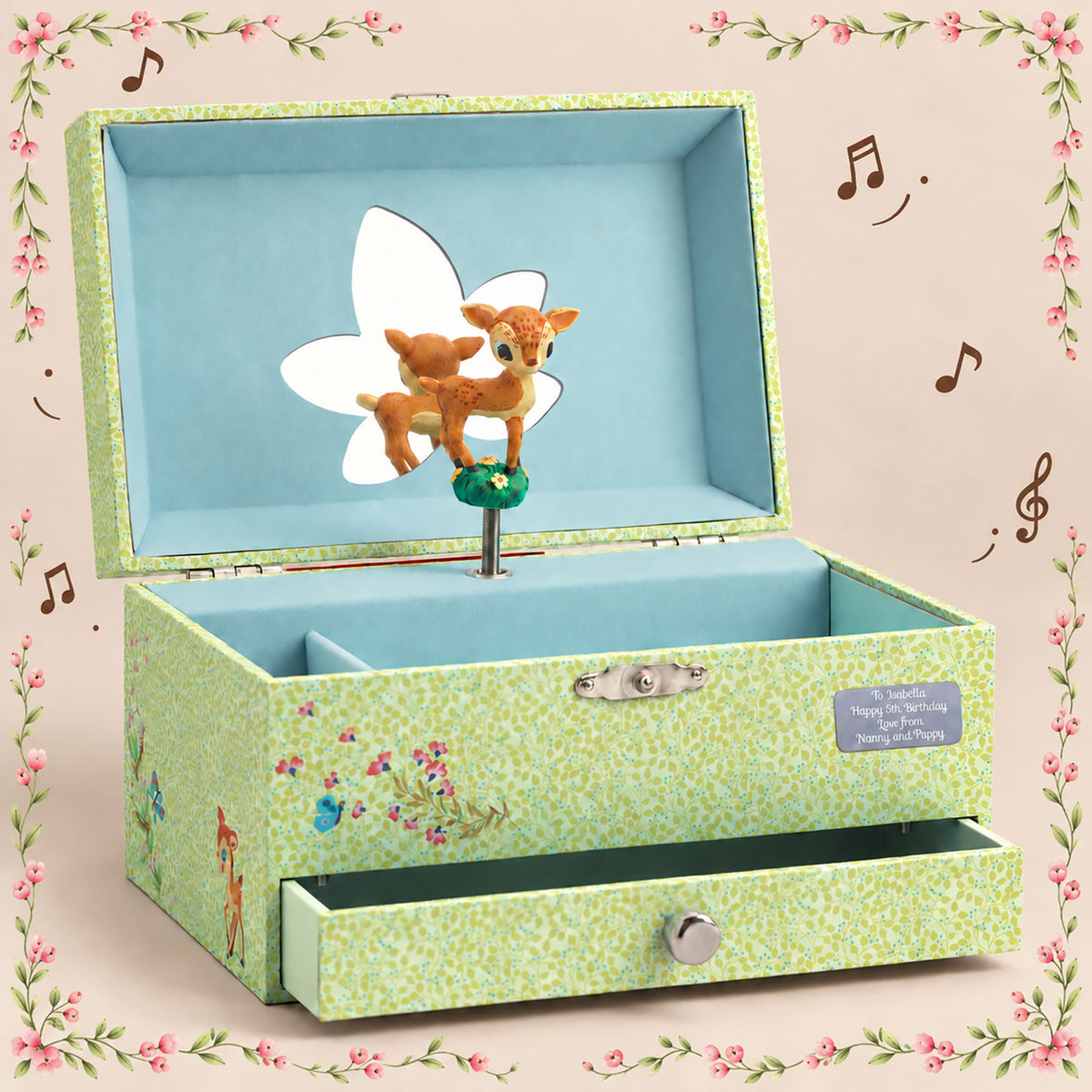Children's Musical Jewellery Boxes - The Fawn's Song  - Personalisable