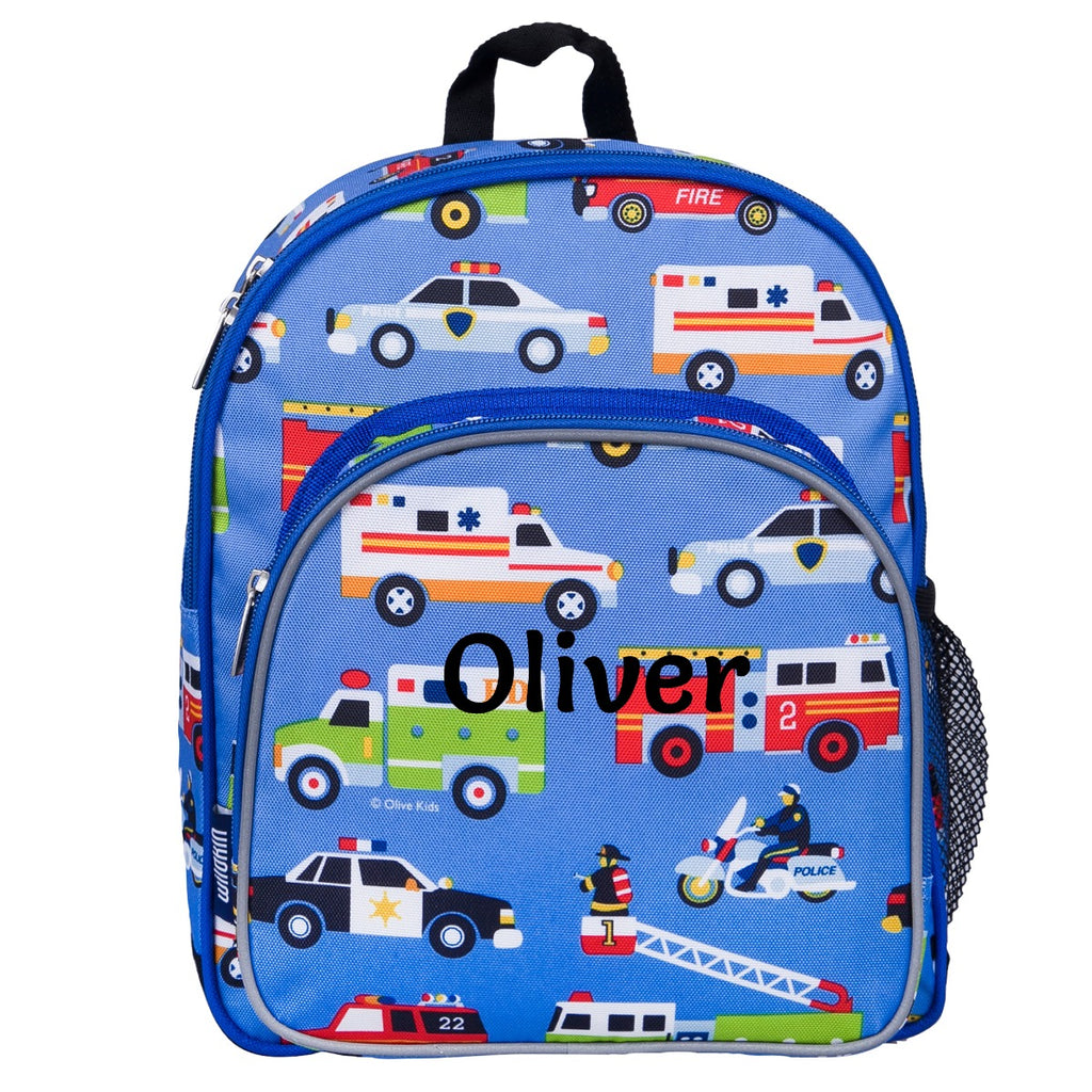 Action vehicles toddler backpack