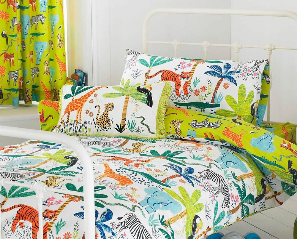 African jungle single bedding for children
