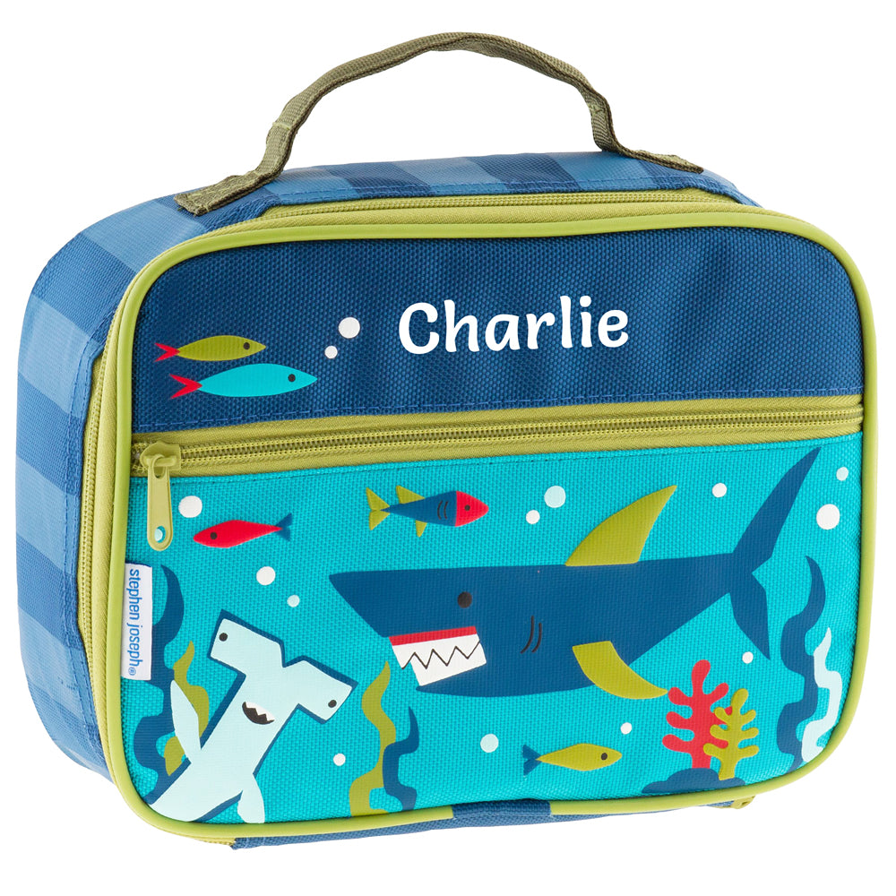 Personalised shark lunch bag for children