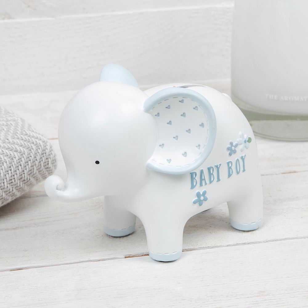 Baby boy elephant money box