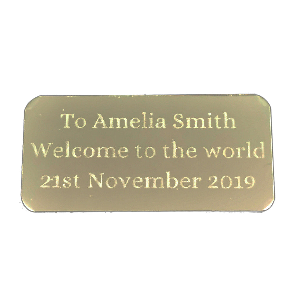 Personalised baby gift plaque