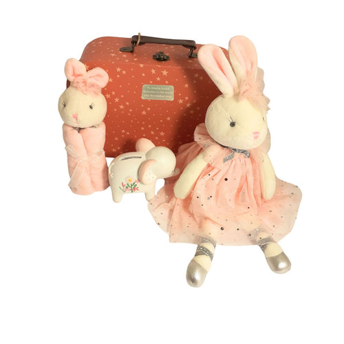 Personalised pink baby gift set