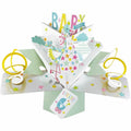 Baby shower pop-up greeting card