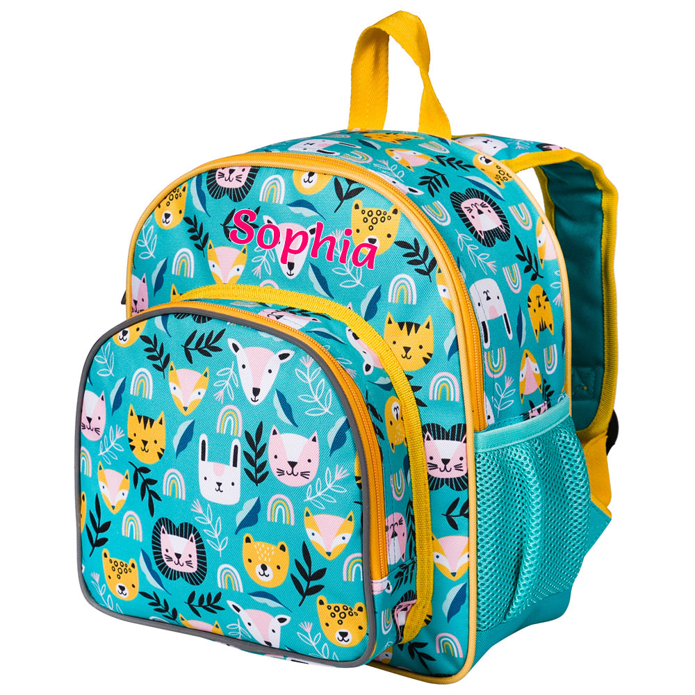 Personalised party animals backpack for girls