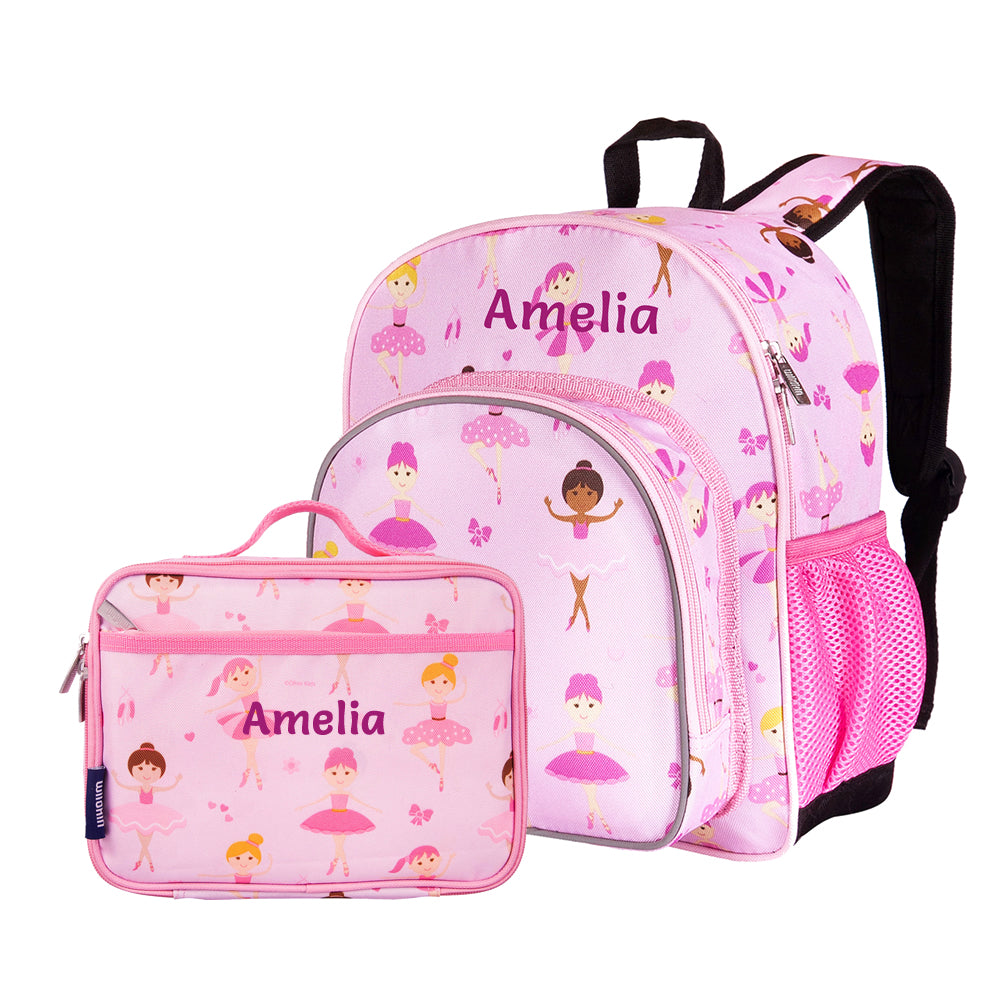 Ballerina backpack and lunch bag set for girls