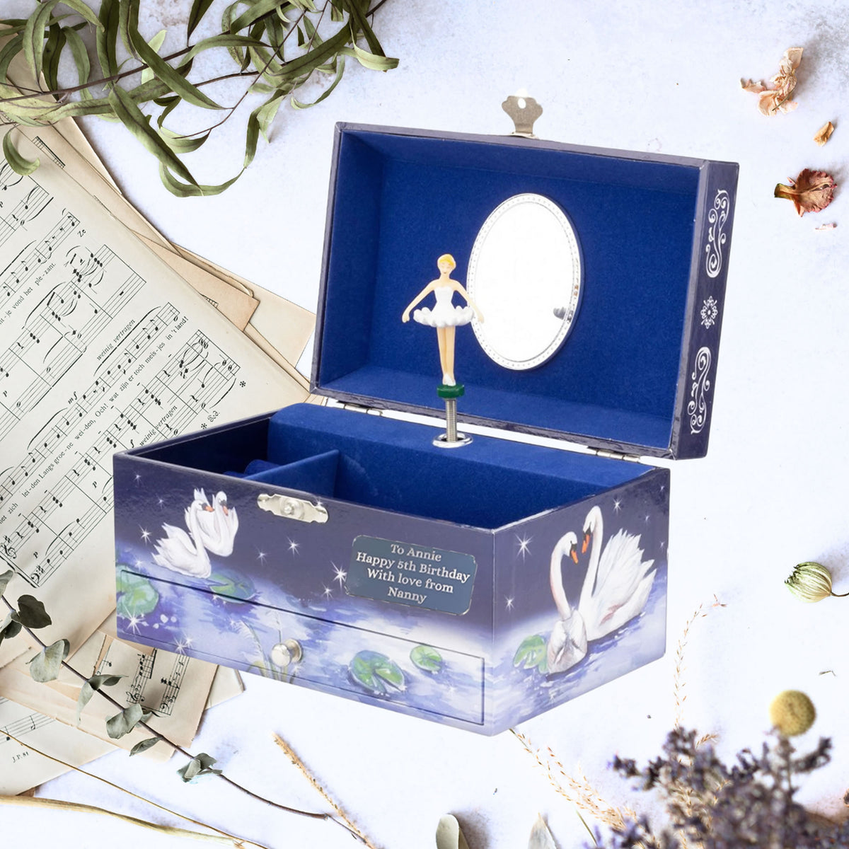 Personalised Girls Musical Jewellery Box - Prima Ballerina