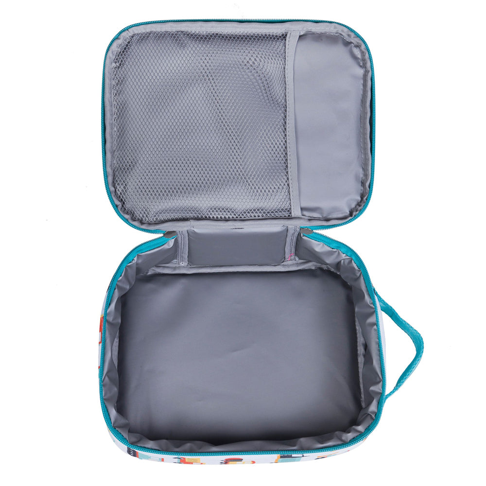 Inside of a modern construction insulated lunch bag