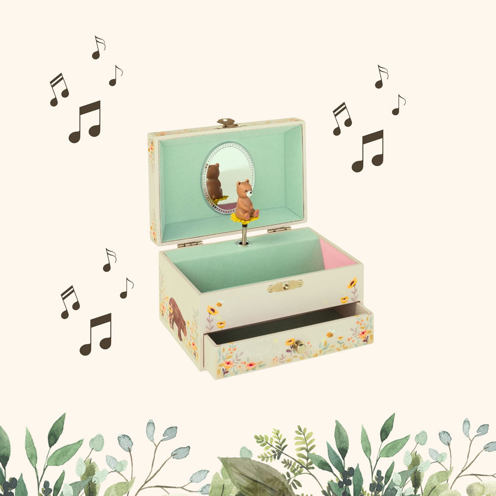 Bear cub music box for children