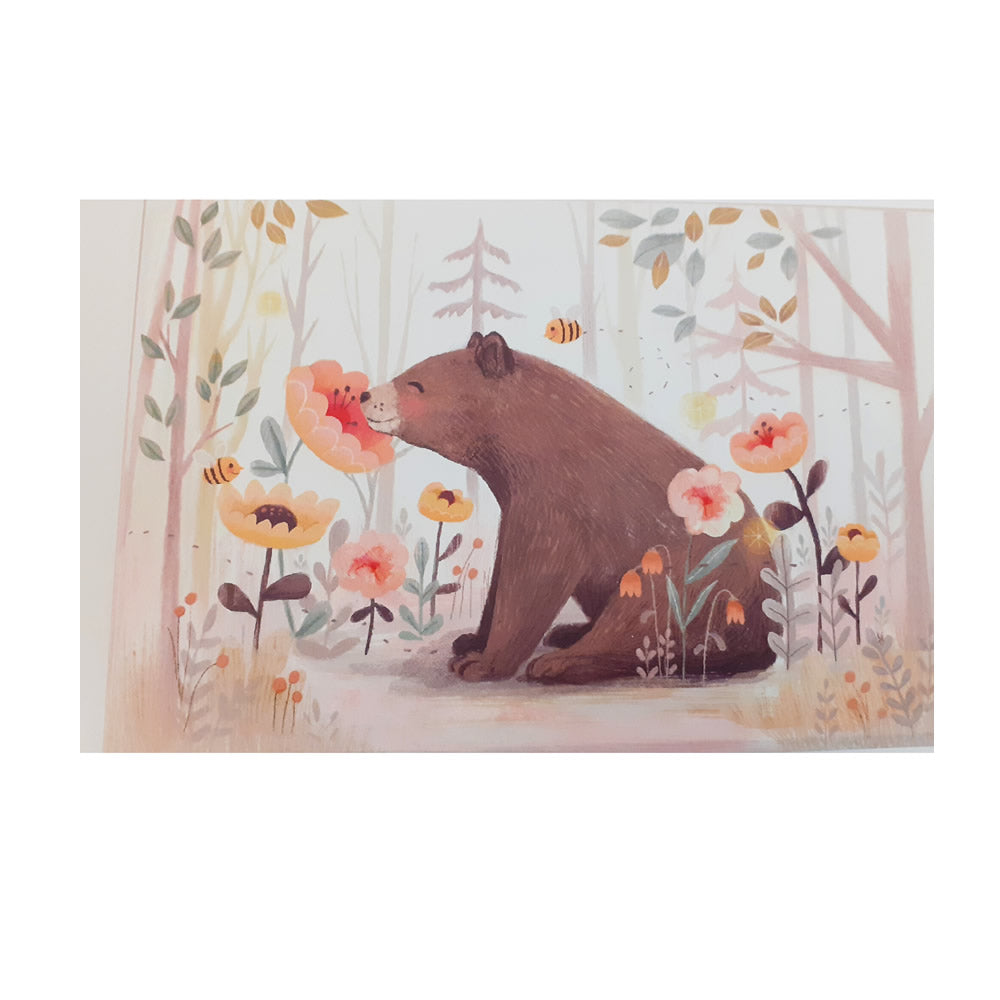 Front view of a bear music box
