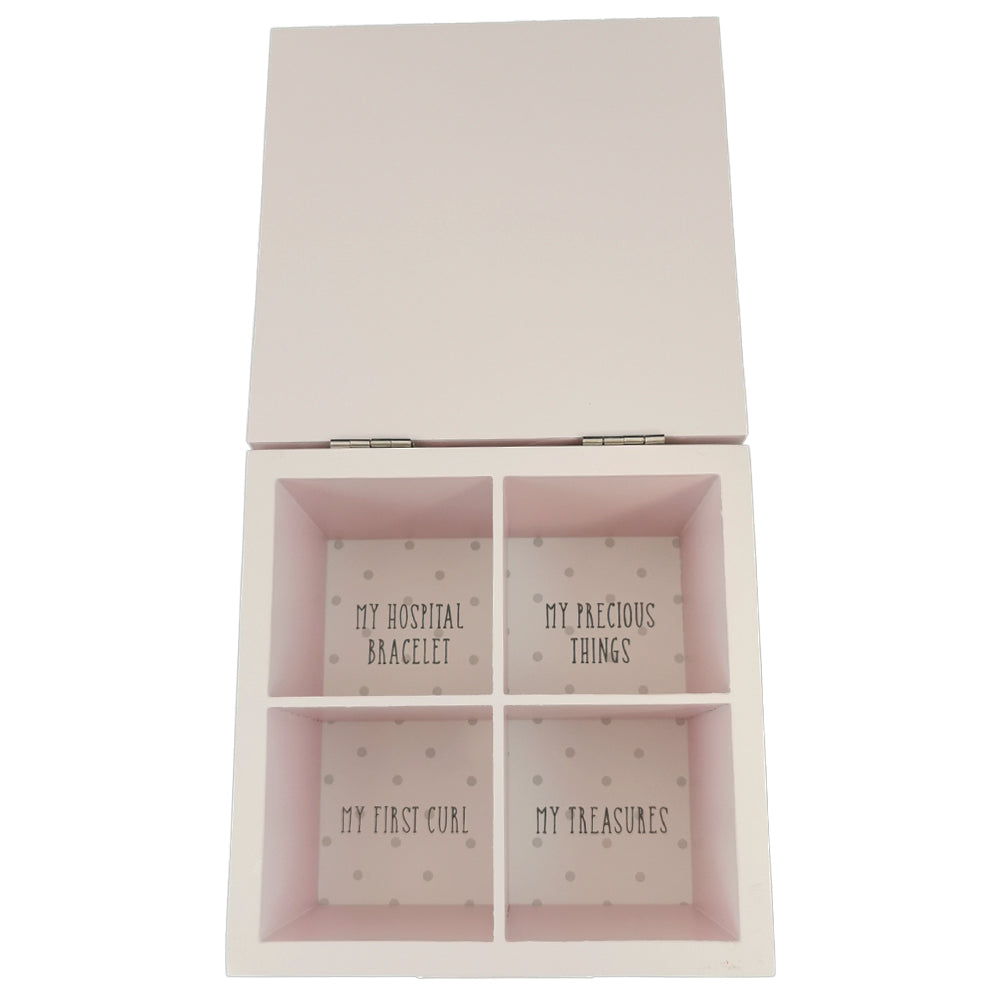 Open bird baby keepsake box