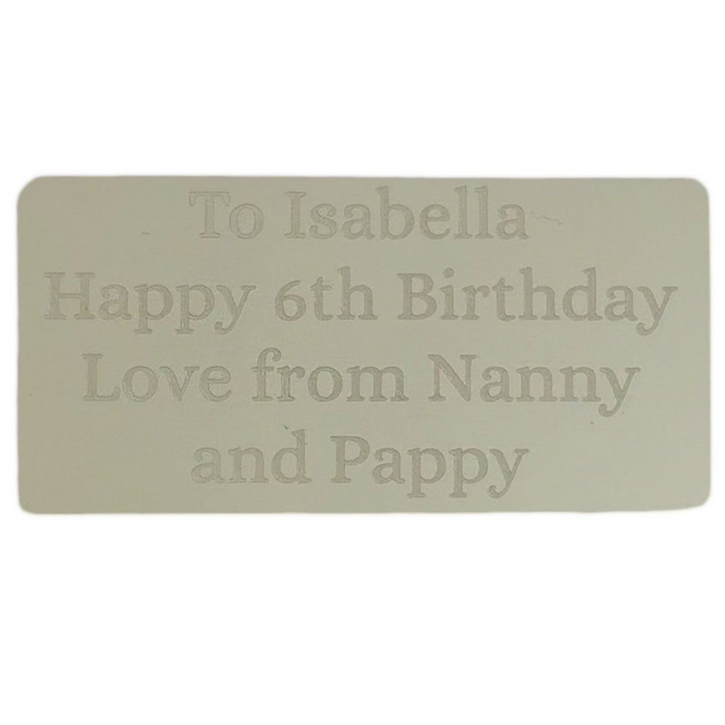 Birthday metal plaque