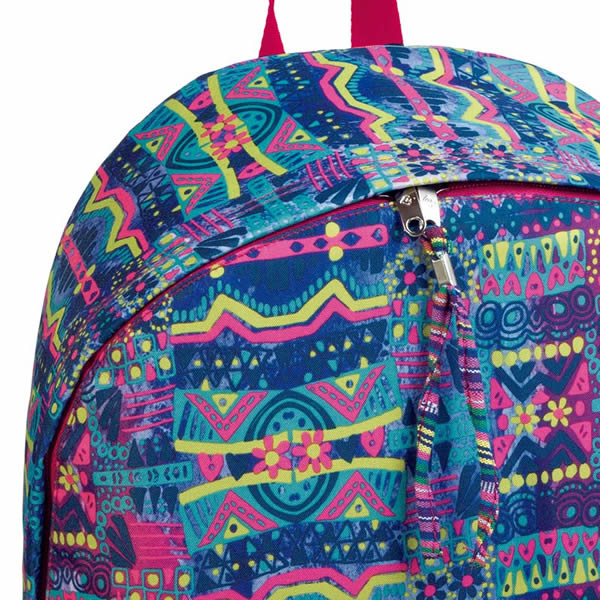 Blue Aztec school backpack