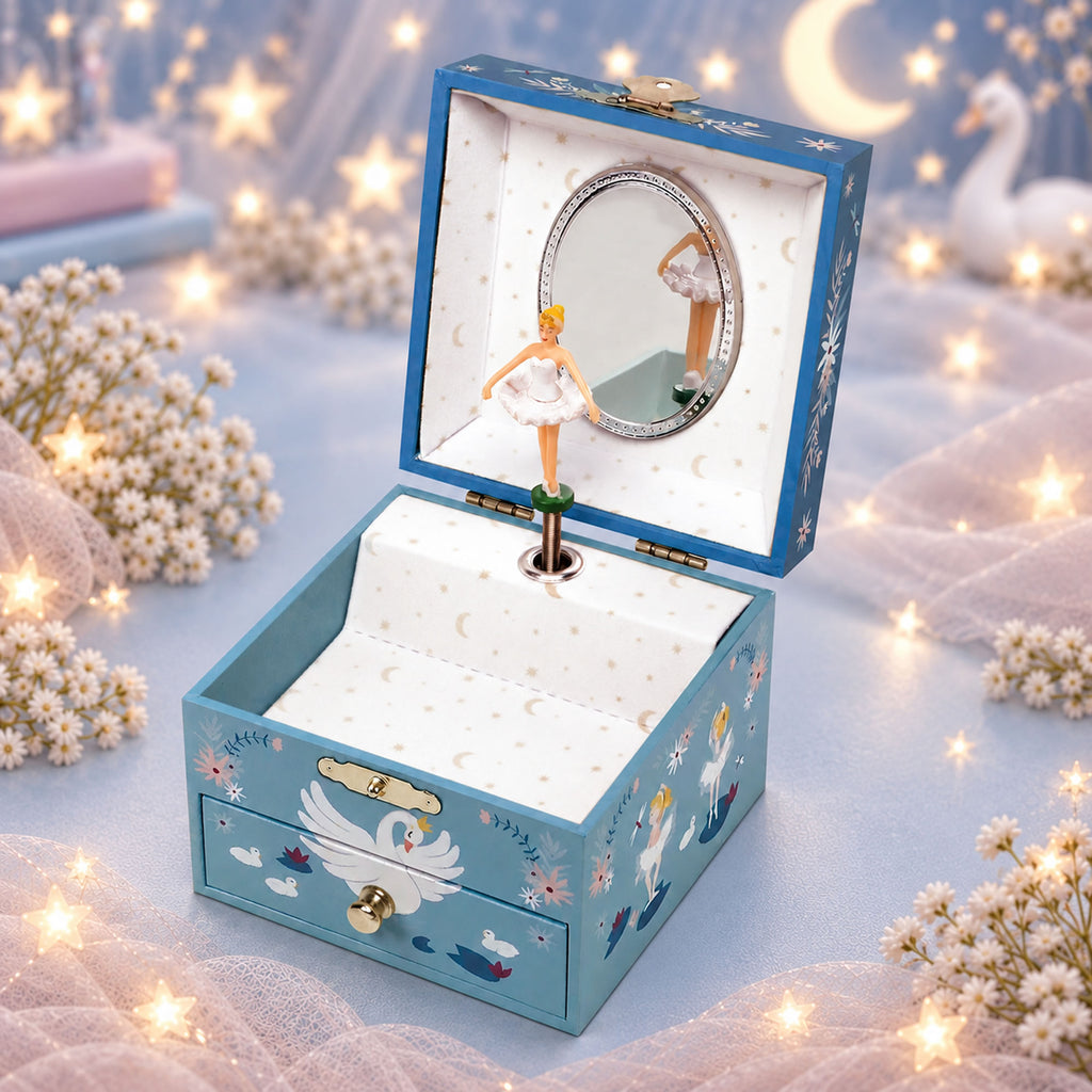 Personalised Girls Musical Jewellery Box - Swan Lake Ballerina