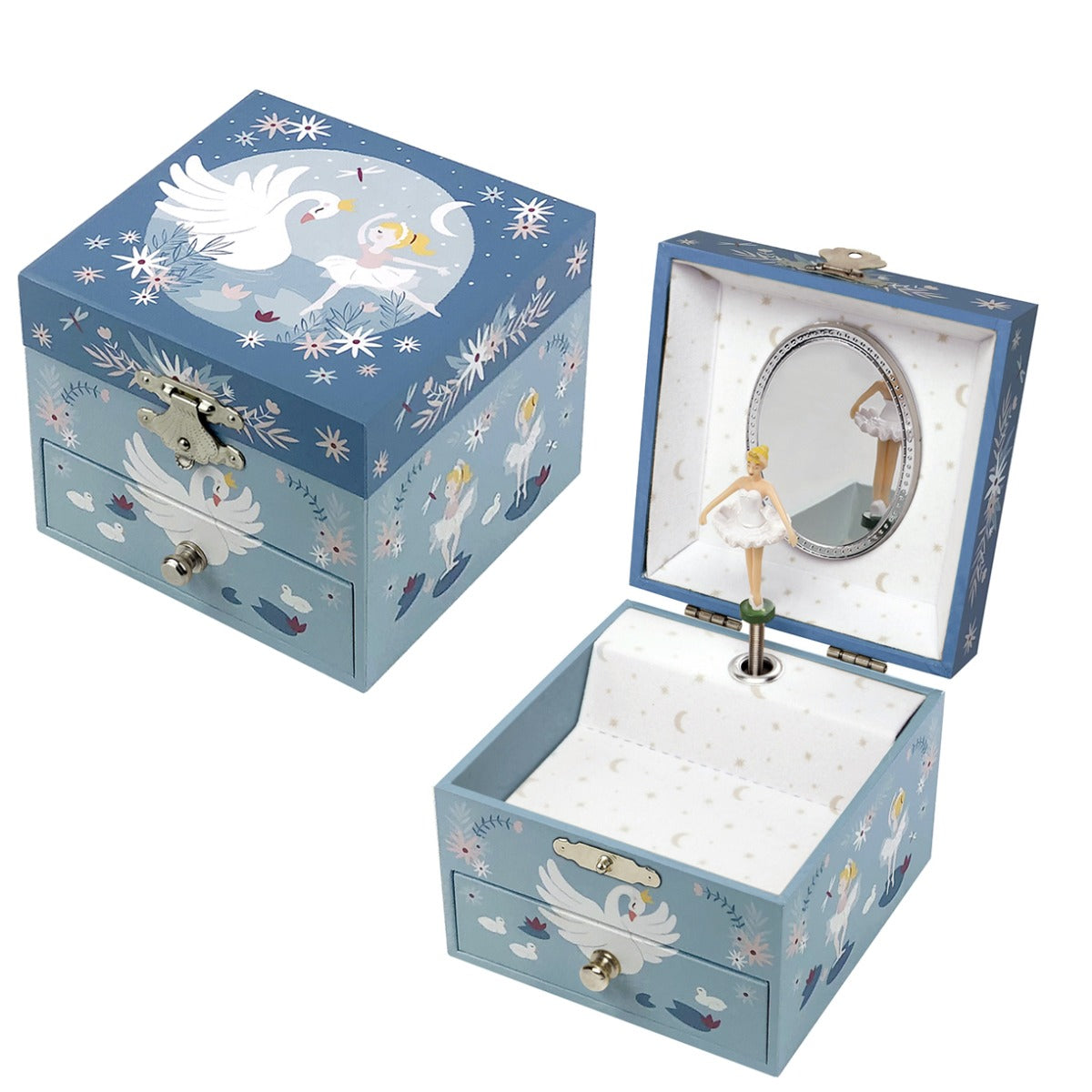 Personalised Girls Musical Jewellery Box - Swan Lake Ballerina