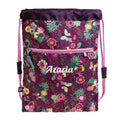 Purple flower PE bag for girls