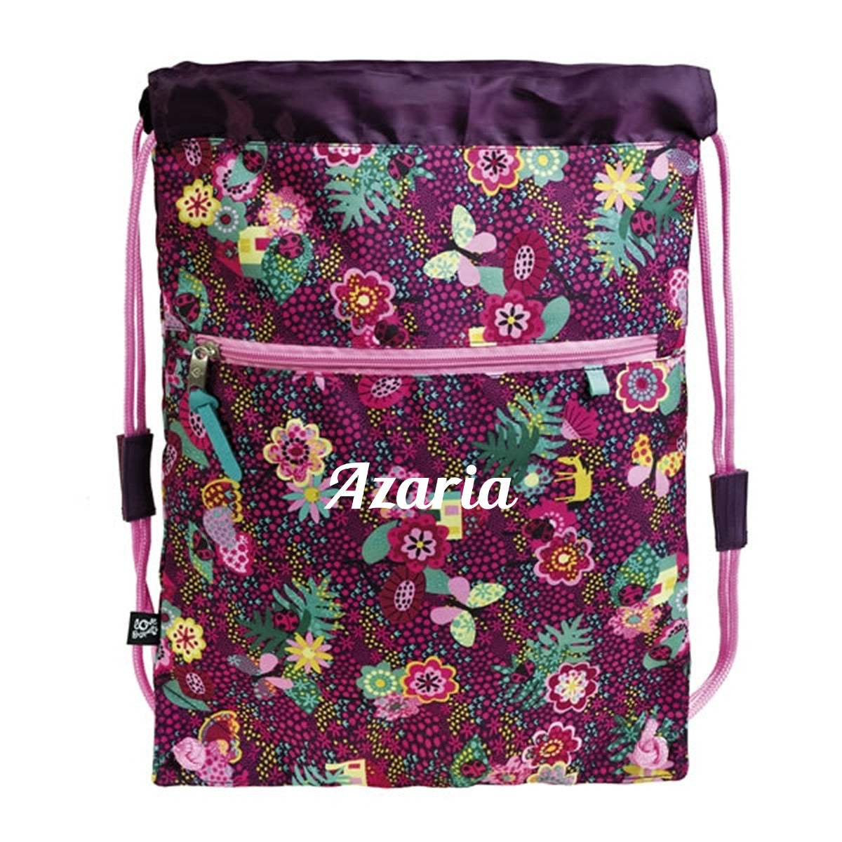Purple flower PE bag for girls