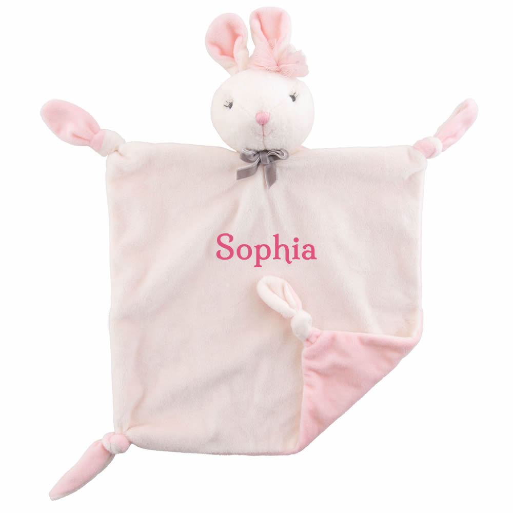 Personalised bunny baby comforter