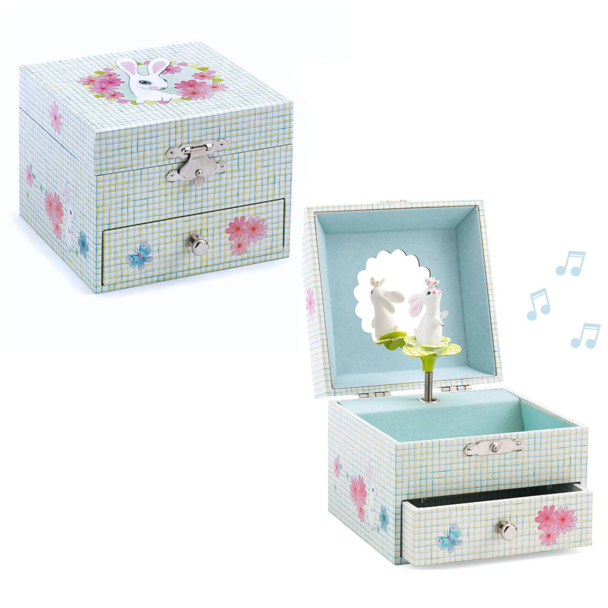 Personalised Girls Musical Jewellery Box - Little Rabbit