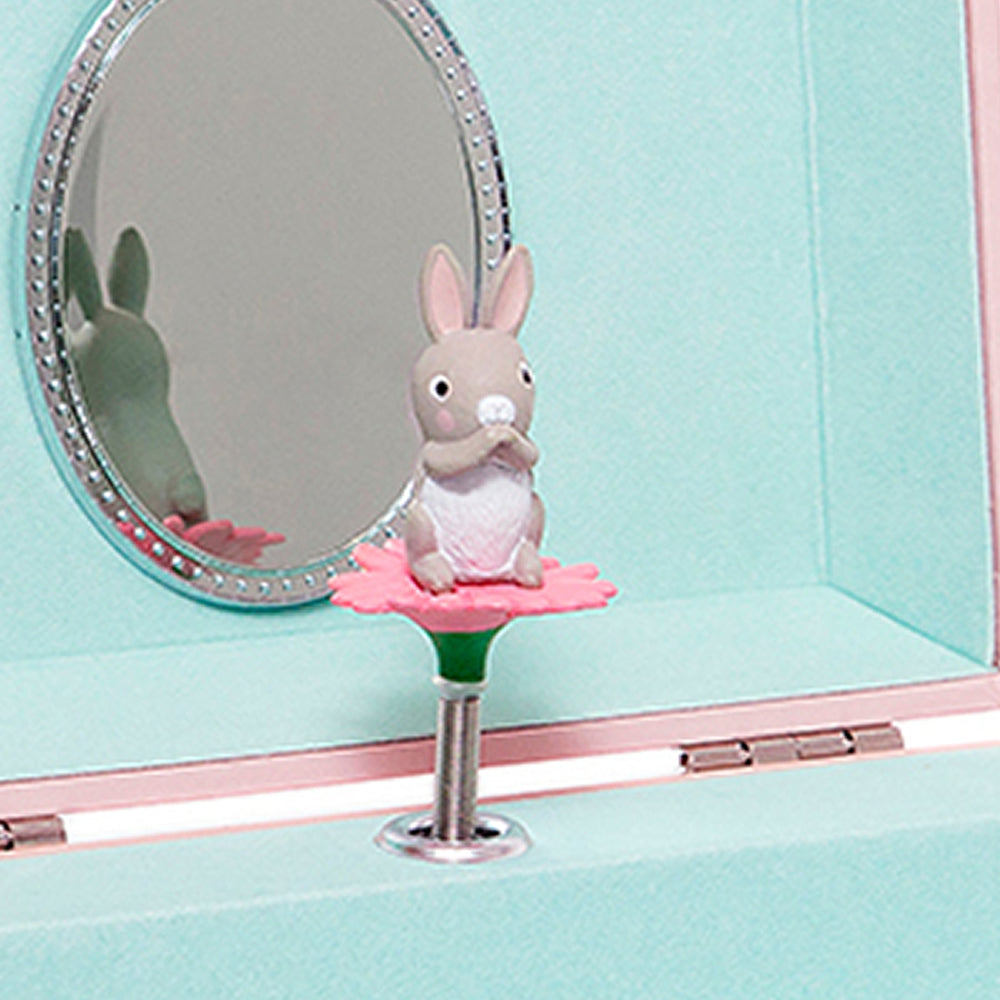 Woodland bunny musical box details
