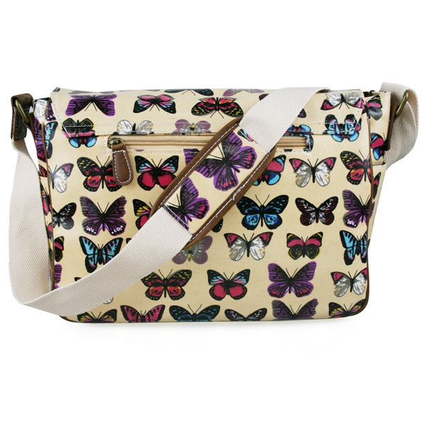 Children’s beige butterfly satchel