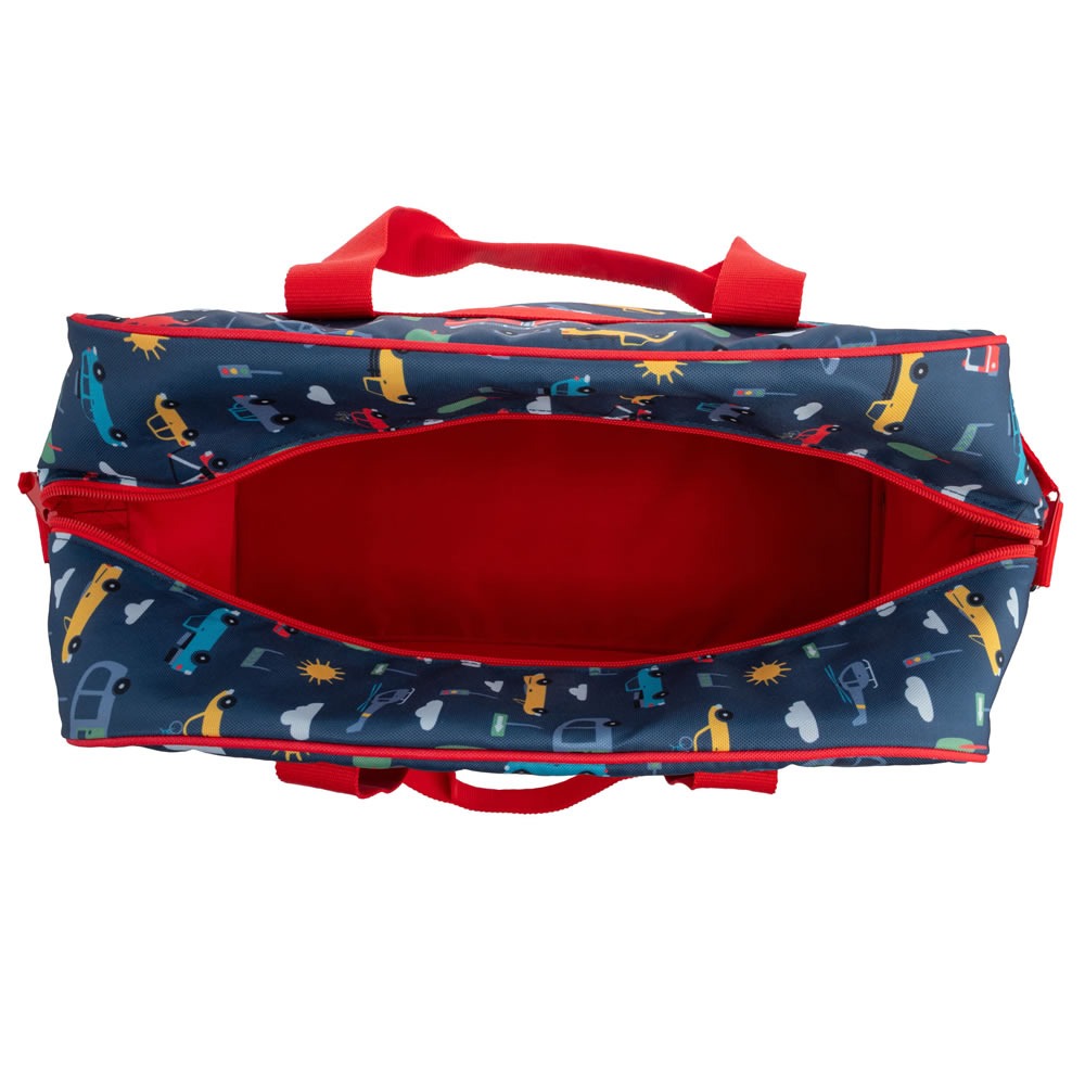 Inside of a transport duffle bag