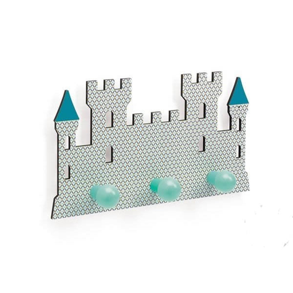 Castle wall hooks for children
