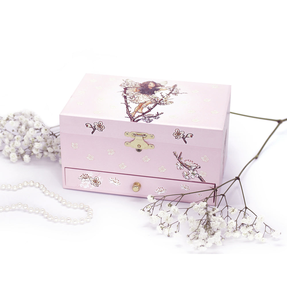 Personalised Girls Musical Jewellery Box - Fairy on Cherry Tree