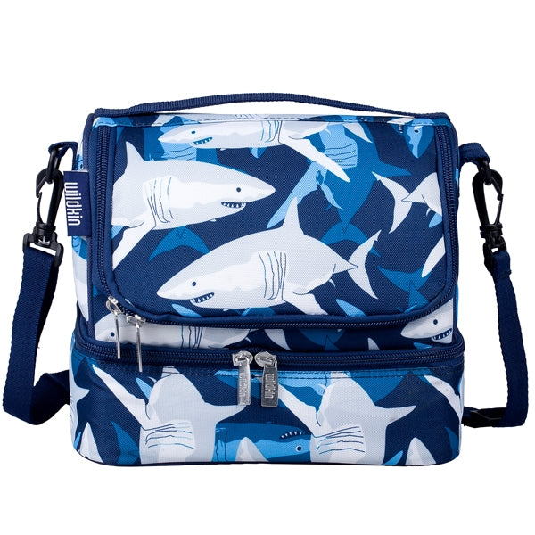 Children’s shark dual-compartment lunch box