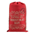 Red Father Christmas sack for children