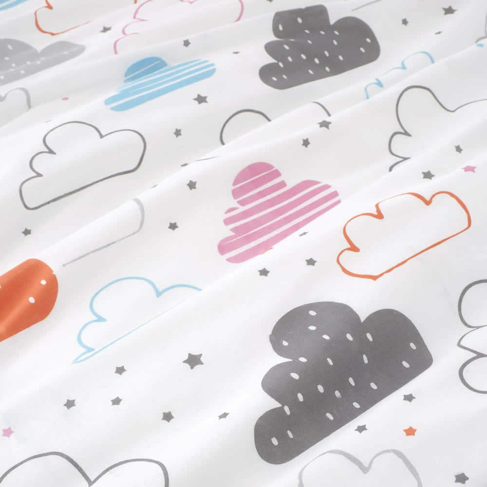 Cloud cot duvet cover in 100% cotton