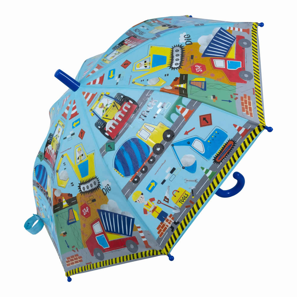 Colour-changing construction umbrella for kids