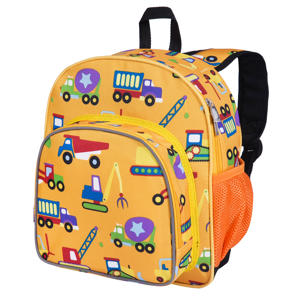 Construction-themed toddler rucksack