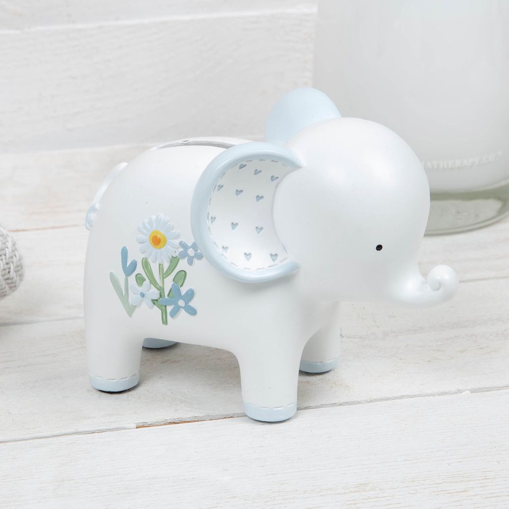 Cute blue elephant money box for baby boys
