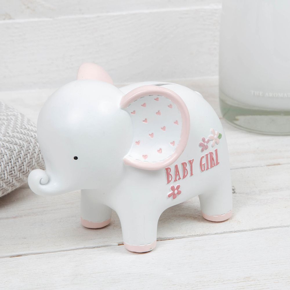 Cute pink elephant money box for babies