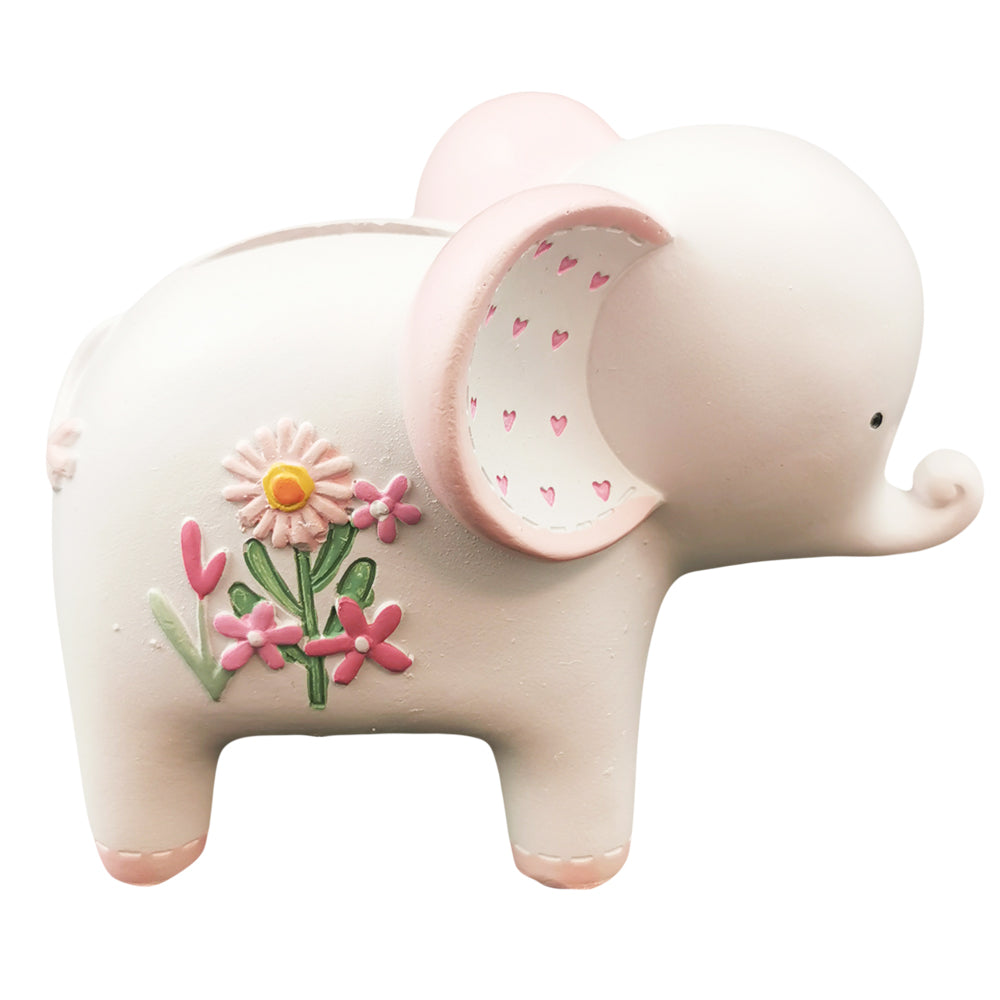 Cute pink elephant money box